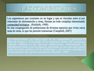 las comunidades
