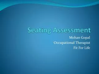Seating Assessment