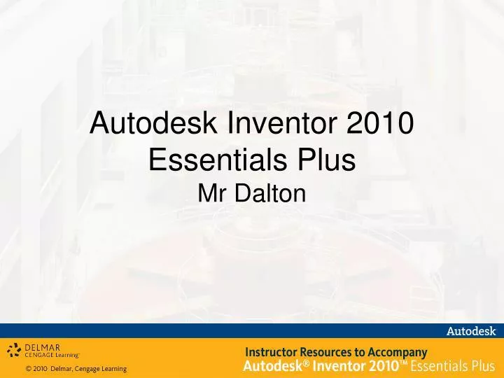 autodesk inventor 2010 essentials plus mr dalton