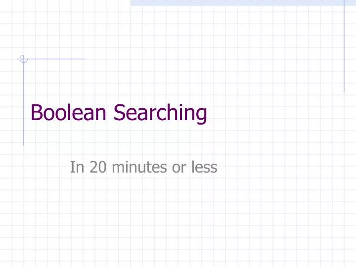boolean searching