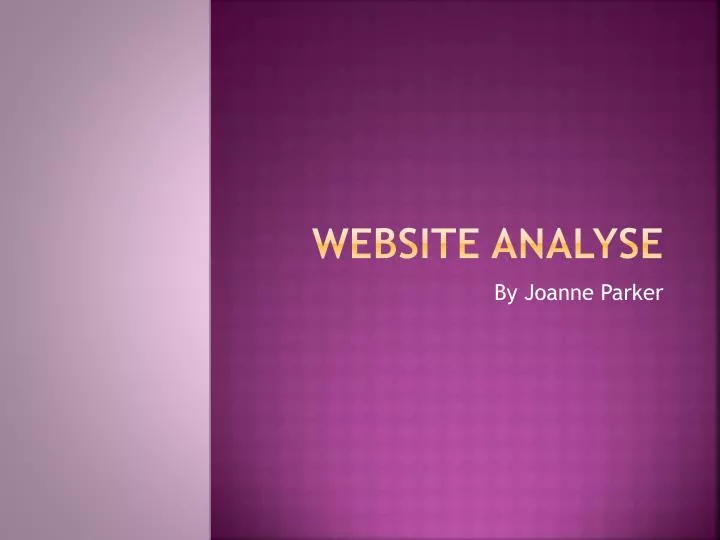 website analyse