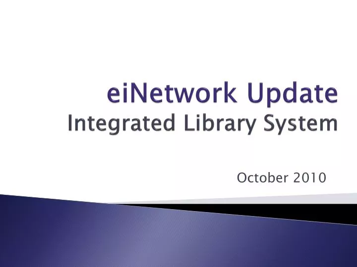 einetwork update integrated library system