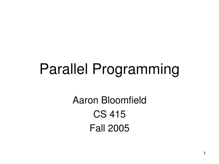 parallel programming