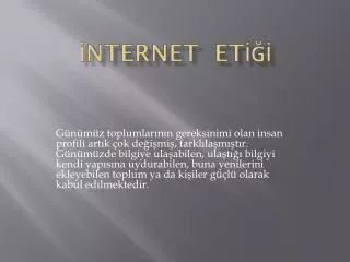 nternet et