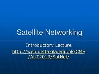 satellite networking