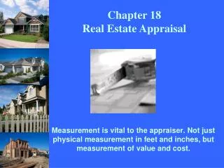 Chapter 18 Real Estate Appraisal