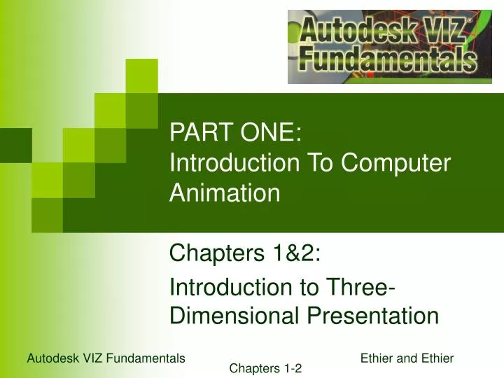 part one introduction to computer animation