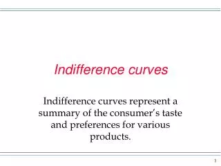 Indifference curves