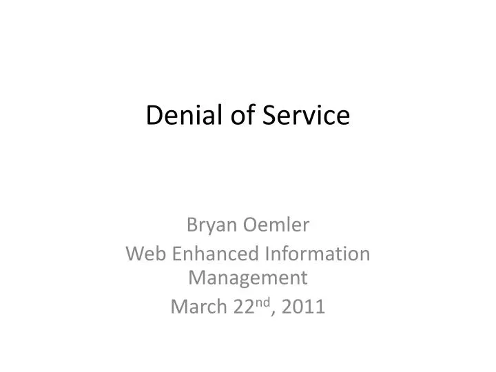 denial of service