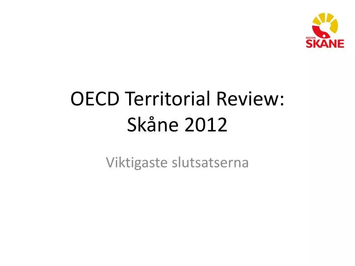 oecd territorial review sk ne 2012