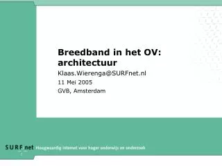 breedband in het ov architectuur