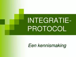 integratie protocol