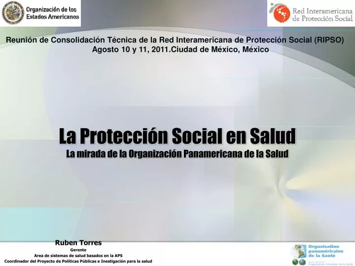 la protecci n social en salud la mirada de la organizaci n panamericana de la salud