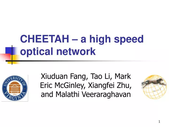 cheetah a high speed optical network
