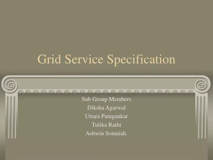 grid service specification