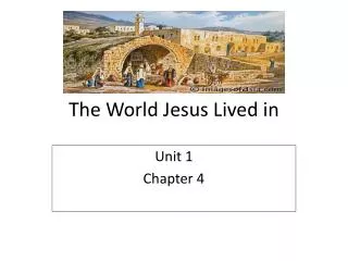 The World Jesus Lived in