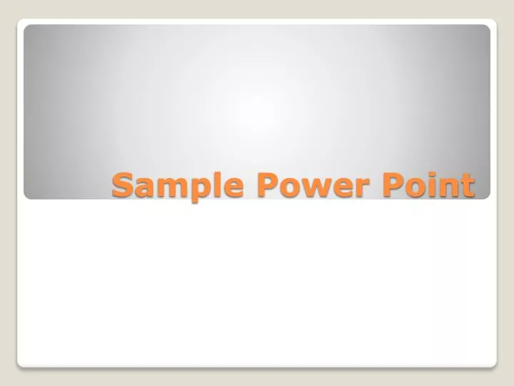 sample power point