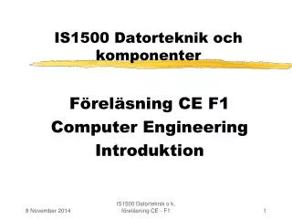 is1500 datorteknik och komponenter