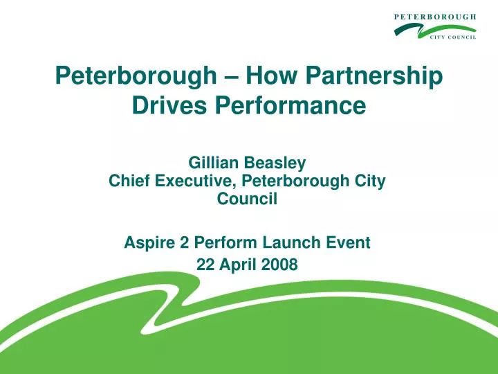 peterborough how partnership drives performance