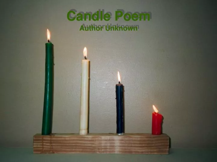 candle poem author unknown