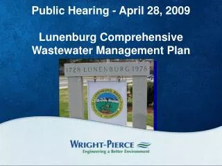 Public Hearing - April 28, 2009 Lunenburg Comprehensive Wastewater Management Plan