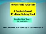 Force Field Analysis A Context-Based Problem Solving Tool - slide 1
