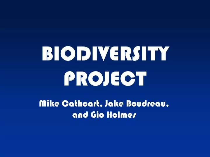biodiversity project