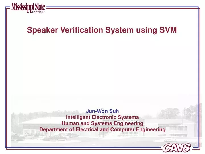 speaker verification system using svm