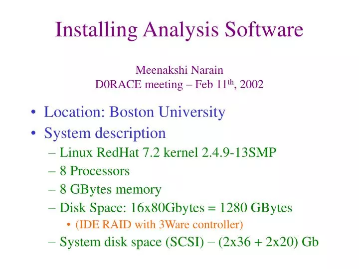 installing analysis software