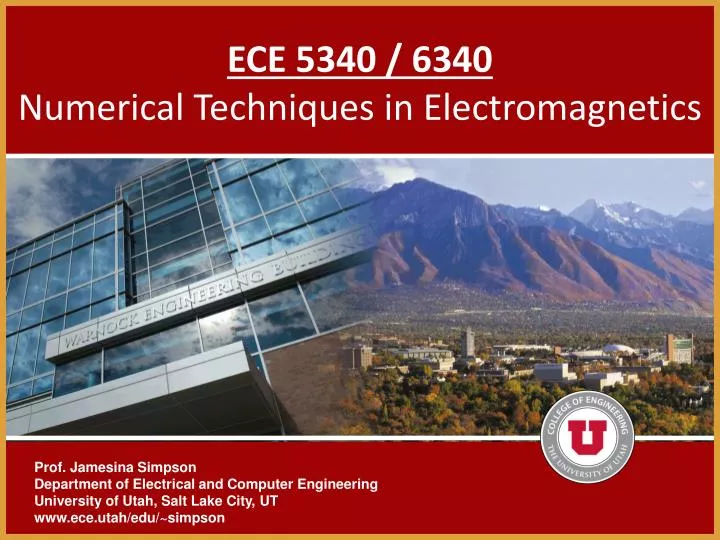 ece 5340 6340 numerical techniques in electromagnetics