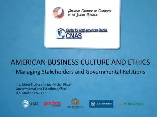 AMERICAN BUSINESS CULTURE AND ETHICS