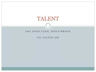 talent