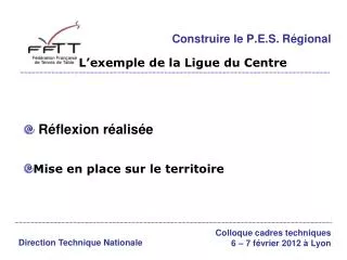construire le p e s r gional