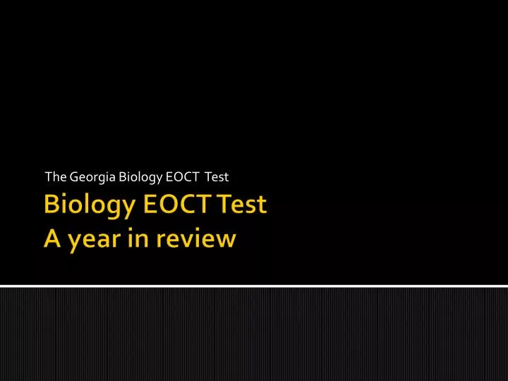 the georgia biology eoct test