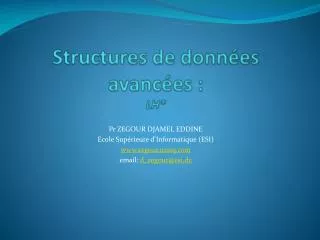 structures de donn es avanc es lh