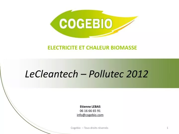lecleantech pollutec 2012