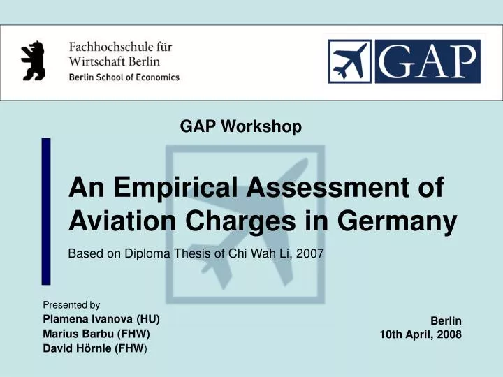 an empirical assessment of aviation charges in germany