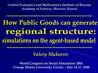 How Public Goods can generate