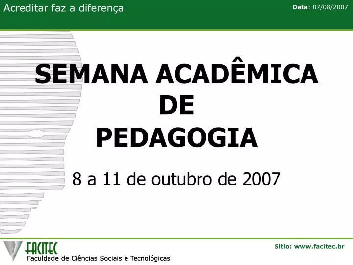 semana acad mica de pedagogia