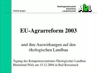 eu agrarreform 2003