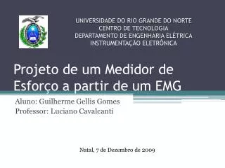 projeto de um medidor de esfor o a partir de um emg
