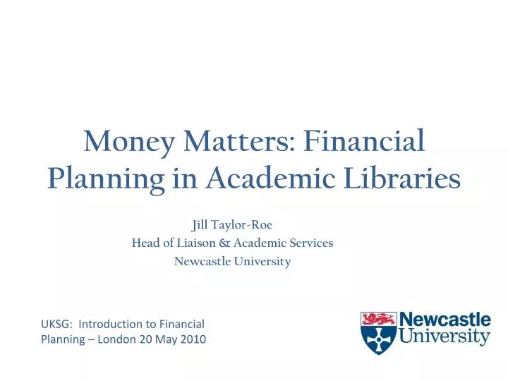 money matters financial planning in academic libraries