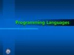 Programming Languages - slide 1