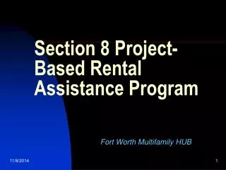 Section 8 Project-Based Rental Assistance Program