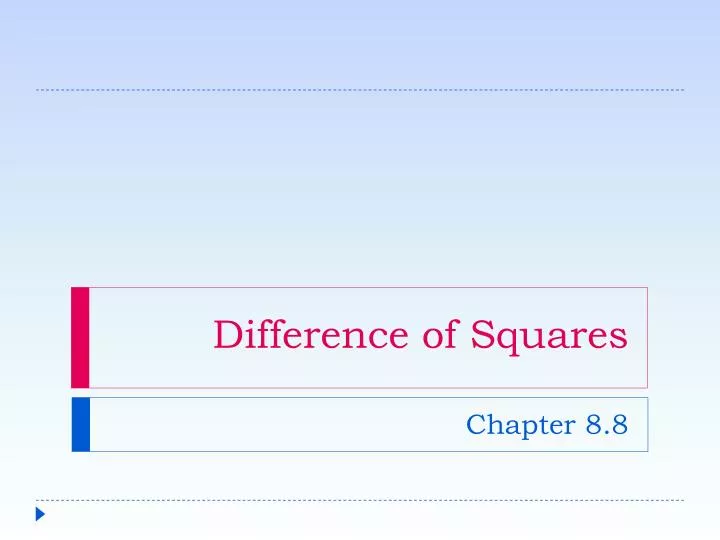 difference of squares