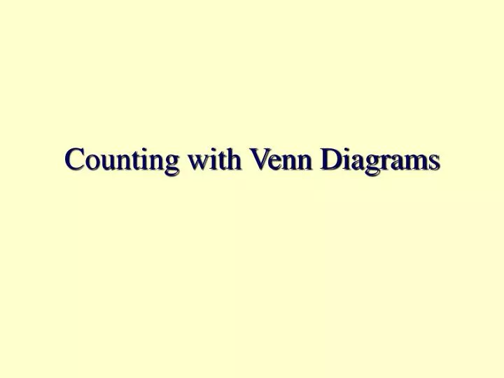 counting with venn diagrams