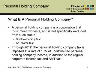What Is A Personal Holding Company?
