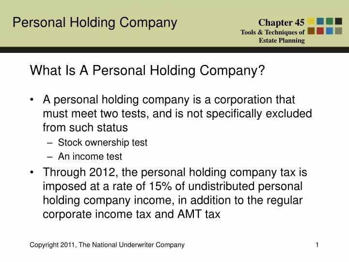 what is a personal holding company