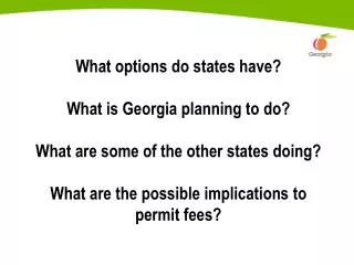 What Options do States have?
