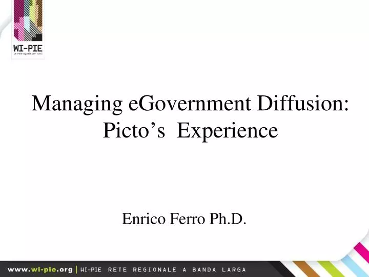 managing egovernment diffusion picto s experience
